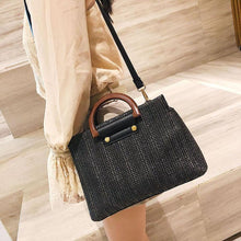 Load image into Gallery viewer, loomrack Crossbody Top Handle Straw Messenger Bag Top-Handle Bags