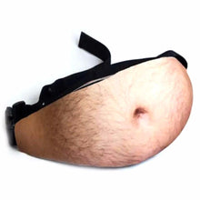 Load image into Gallery viewer, loomrack Dad Bod Fake Belly Waist Pack - Unisex Beer Belly / Fat Belly / Hairy Belly / 6 Pack Belly Fanny Pack Waist Bag