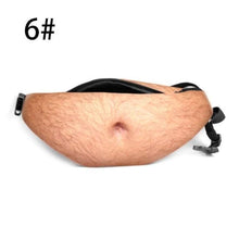 Load image into Gallery viewer, loomrack Dad Bod Fake Belly Waist Pack - Unisex Beer Belly / Fat Belly / Hairy Belly / 6 Pack Belly Fanny Pack Waist Bag Belly Fanny Pack - 6