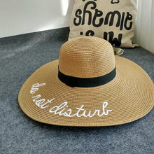 Load image into Gallery viewer, loomrack Do Not Disturb Summer Straw Hat Sun Hats Khaki