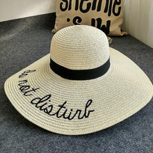 Load image into Gallery viewer, loomrack Do Not Disturb Summer Straw Hat Sun Hats Milky