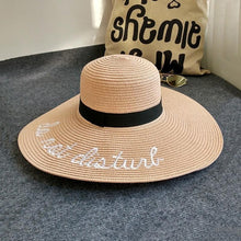 Load image into Gallery viewer, loomrack Do Not Disturb Summer Straw Hat Sun Hats Pink