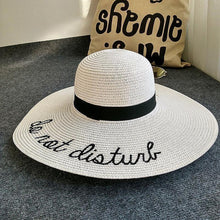 Load image into Gallery viewer, loomrack Do Not Disturb Summer Straw Hat Sun Hats White