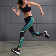 Load image into Gallery viewer, loomrack Elastic Compression Fitness Set Yoga Sets Black Blue - Pink / S