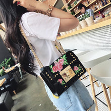 Load image into Gallery viewer, loomrack Leather Embroidered Crossbody Bag Shoulder Bags