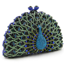 Load image into Gallery viewer, loomrack Magnificent Peacock Evening Clutch Bag Evening Bags