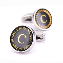 Load image into Gallery viewer, loomrack Men's Lettered Cufflinks Tie Clips & Cufflinks C