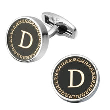 Load image into Gallery viewer, loomrack Men's Lettered Cufflinks Tie Clips & Cufflinks D