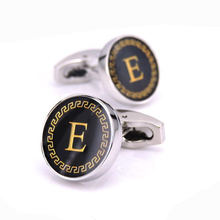 Load image into Gallery viewer, loomrack Men's Lettered Cufflinks Tie Clips & Cufflinks E