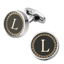Load image into Gallery viewer, loomrack Men's Lettered Cufflinks Tie Clips & Cufflinks L