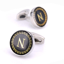 Load image into Gallery viewer, loomrack Men's Lettered Cufflinks Tie Clips & Cufflinks N