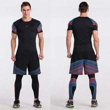 Load image into Gallery viewer, loomrack Men's Spiral Reflective Short Sleeve Compression Top T-Shirts