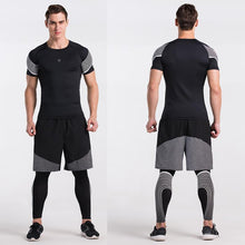 Load image into Gallery viewer, loomrack Men's Spiral Reflective Short Sleeve Compression Top T-Shirts