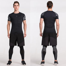 Load image into Gallery viewer, loomrack Men's Spiral Reflective Short Sleeve Compression Top T-Shirts