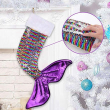 Load image into Gallery viewer, loomrack Mermaid Sequin Christmas Stocking Christmas Accessories 60X45cm
