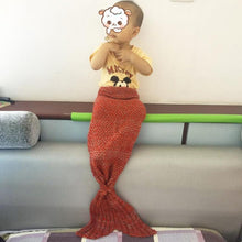 Load image into Gallery viewer, loomrack Mermaid Tail Blanket - Crochet - Adult / Kids / Baby Blankets