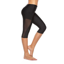 Load image into Gallery viewer, loomrack Mesh Athleisure Side Pocket Capri Leggings S