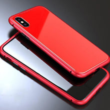 Load image into Gallery viewer, loomrack Metal Frame + Tempered Glass Magnetic Phone Case Fitted Cases Full Red / for iphone X