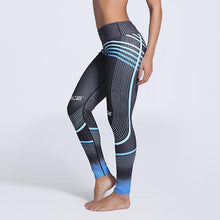 Load image into Gallery viewer, loomrack Mila Mediterranean Stripe Seawater Leggings Leggings L