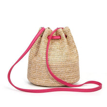 Load image into Gallery viewer, loomrack Mini Straw Bucket Bag Top-Handle Bags