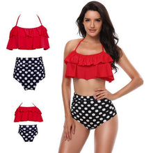 Load image into Gallery viewer, loomrack Mother Daughter Matching Swimsuits - Assorted Designs Family Matching Outfits Red / Mom S