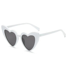 Load image into Gallery viewer, loomrack Pointed Cat Eye Heart Sunglasses Sunglasses white