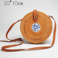 Load image into Gallery viewer, loomrack Porcelain Detail Handmade Rattan Bag Shoulder Bags 20x10 CM