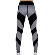 Load image into Gallery viewer, loomrack Push Up Geometric Side Mesh Checkered Black & White Leggings Leggings