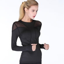 Load image into Gallery viewer, loomrack Quick Dry Breathable Mesh Long Sleeve Yoga Top Yoga Shirts
