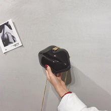 Load image into Gallery viewer, loomrack Quirky Lip-Shaped Clutch Bag Shoulder Bags Black