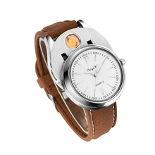 Load image into Gallery viewer, loomrack Rechargeable USB Lighter Watch Quartz Watches