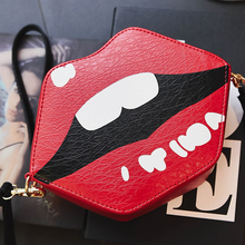 Load image into Gallery viewer, loomrack Red Lips Luxury Sling Bag Shoulder Bags