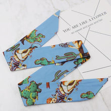 Load image into Gallery viewer, loomrack Retro Funk Silk Headbands Hair Accessories Blue