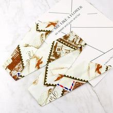 Load image into Gallery viewer, loomrack Retro Funk Silk Headbands Hair Accessories White