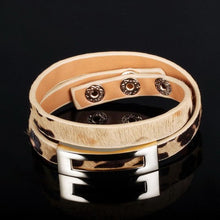 Load image into Gallery viewer, loomrack Retro Leopard Print Double Wrap Leather Bracelet Bracelets