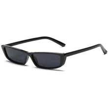 Load image into Gallery viewer, loomrack Retro Micro Lens Rectangle Sunglasses Sunglasses black frame black