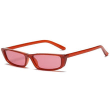 Load image into Gallery viewer, loomrack Retro Micro Lens Rectangle Sunglasses Sunglasses red frame red