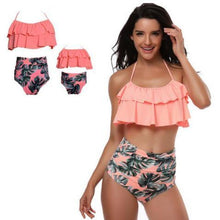 Load image into Gallery viewer, loomrack Retro Mommy and Me Matching Swimsuits - Assorted Styles Family Matching Outfits Pink / Mom S