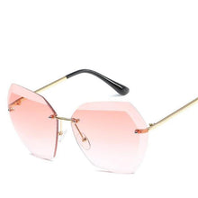 Load image into Gallery viewer, loomrack Retro Rimless Dimensional Sunglasses Sunglasses Pink