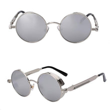 Load image into Gallery viewer, loomrack Retro Round Metal Frame Sunglasses Sunglasses Silver w silver mir