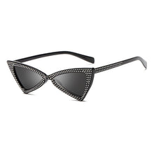 Load image into Gallery viewer, loomrack Rhinestone Triangle Cat Eye Sunglasses Sunglasses