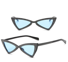 Load image into Gallery viewer, loomrack Rhinestone Triangle Cat Eye Sunglasses Sunglasses