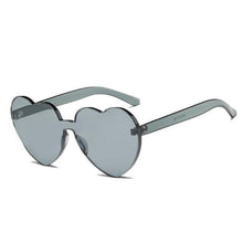 Load image into Gallery viewer, loomrack Rimless Heart Shaped Sunglasses Sunglasses Black