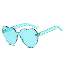 Load image into Gallery viewer, loomrack Rimless Heart Shaped Sunglasses Sunglasses Ice Blue