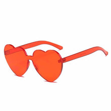 Load image into Gallery viewer, loomrack Rimless Heart Shaped Sunglasses Sunglasses Red
