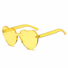 Load image into Gallery viewer, loomrack Rimless Heart Shaped Sunglasses Sunglasses Yellow