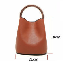 Load image into Gallery viewer, loomrack Round Wooden Handle Bucket Bag Shoulder Bags