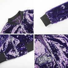 Load image into Gallery viewer, loomrack Sequin Bomber Jacket Jackets