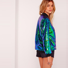 Load image into Gallery viewer, loomrack Sequin Bomber Jacket - Woman's Jackets