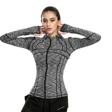 Load image into Gallery viewer, loomrack Slim Fit Quick Dry Zipper Running Yoga Jacket Sports Jackets Gray / S